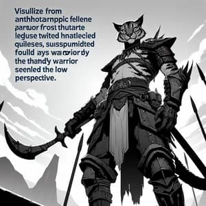 Anthropomorphic Feline Warrior | Dramatic Low Perspective Scene