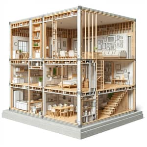 Prefabricated Building Cross-Section Visualization