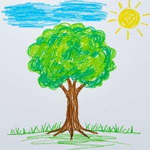 Simple Kid Art Tree