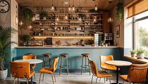 Charming Vintage Coffee Shop Interior Design