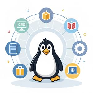 Linux Penguin with Modern DevOps Tools