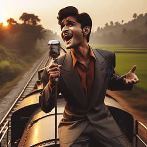 Passionate Kishore Kumar Crooning on Vintage Steam Train