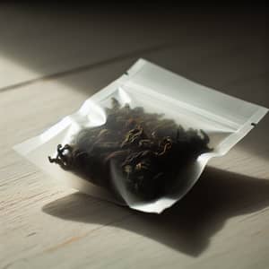 Premium Oolong Tea Sachet on Wooden Table