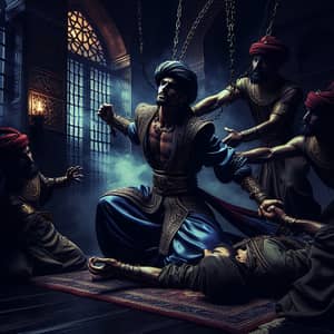 Dramatic Art of Prince Aladdin in Dark Fantasy