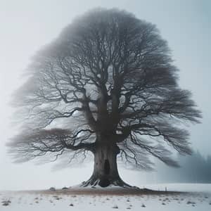 Winter Tree: Stunning Image of a Large Tree in Winter