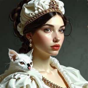 Woman with Ermine Art - Renaissance Style Masterpiece