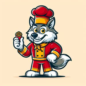 Wolf Mascot: A Fun Fast-Food Character