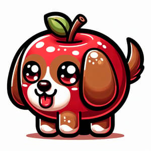 Apple Dog Emoji: Cute Canine Fruit Fusion