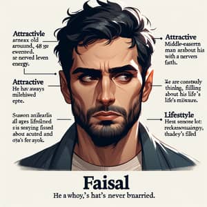 Faisal: Attractive Middle-Eastern Man Lost in Contemplation