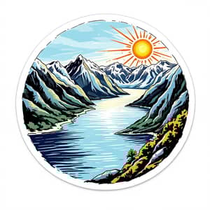 Montenegro Scenic Sketch Sticker Design