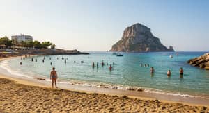 Stunning Ibiza Beach: Vibrant Daytime Scene