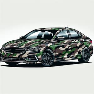 Custom Camouflage Car Skin for Modern Sedans