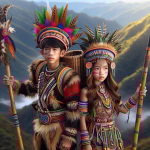 Animated Tribal Naga Boy and Girl | Stunning Naga Hills Adventure