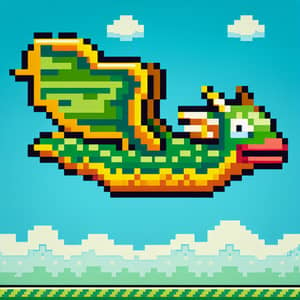 8-bits Pixel Flappy Dragon Game | Fun Arcade-style Play