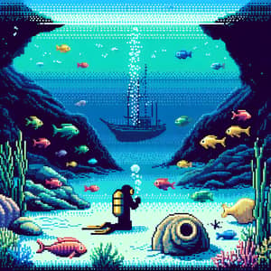 Explore the Deep Sea: Pixel Art Diver Adventure