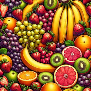 Vibrant Fruits Background for Fresh Designs