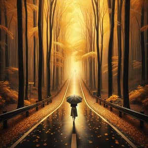 Lonely Autumn Road: Embracing Solitude in Nature