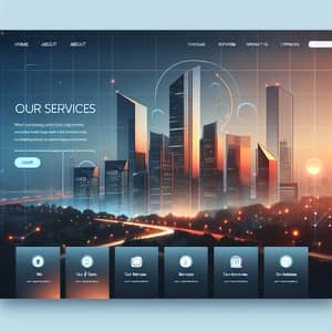 Modern & Minimalist Website Design | Cityscape Hero Image