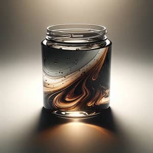 Motor Oil in Clear Glass Container - Brown and Black Liquid