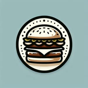 Circular Burger Logo Design - Modern & Inviting