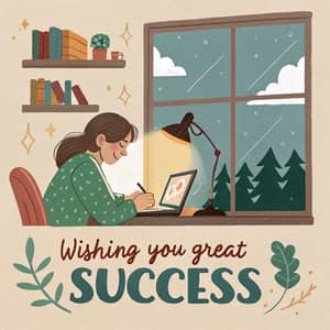 Study Success Postcard Design