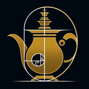 Minimal Fibonacci & Golden Ratio Samovar Logo Design