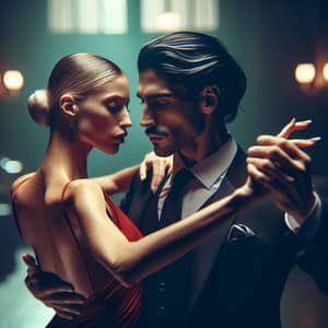 Passionate Tango Dance: South Asian Man and Caucasian Woman