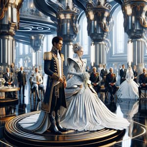 Futuristic Regal Wedding with High-Tech Elegance