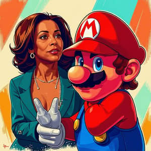 Mario Worships Kamala Harris: A Unique Fan Art