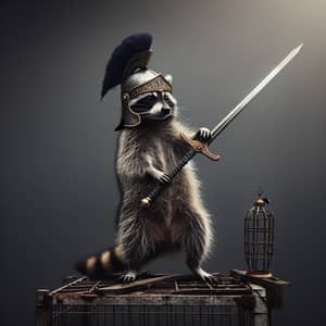 Raccoon Conqueror: Warrior on a Broken Cage