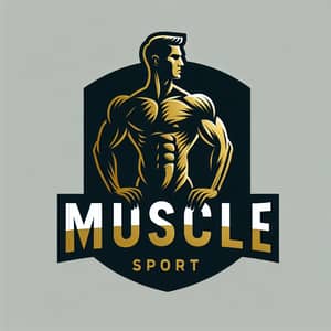 Muscle Sport Gym Logo Design | Gold & Black Design