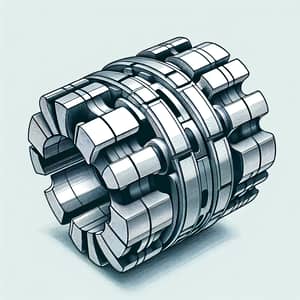 Coupling Curve: Detailed Illustration of Precise Mechanical Component