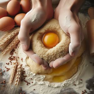 Millet Flour Dough Kneading | Baking with Healthy Ingredients