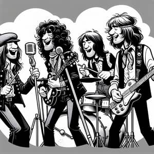 The Rolling Stones: Iconic Black & White Performance Art