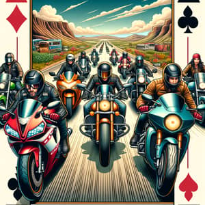 Motorcycle Poker Run with Honda CBR and Indian Motorcycle