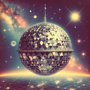 Retro-Futuristic Spaceship Earth | Cosmic Geodesic Design