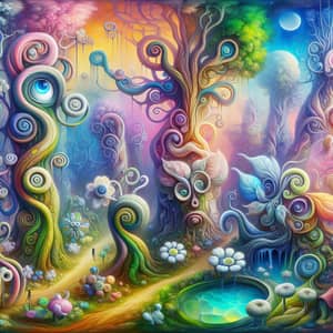 Enchanted Forest Surrealism - A Fantastical Realm Exploration