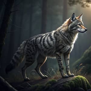 Fusion of Cat and Wolf: Unique Art