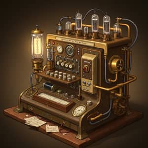 Intricate Steampunk Computer Design