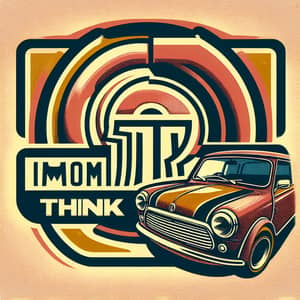 Vintage Volkswagen 'Think Small' Pop Art Inspired Art Piece