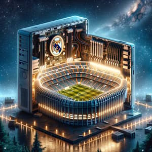 Unique Santiago Bernabeu Stadium Themed Computer Image