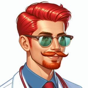 Rural Doctor with Red Hair and Sunglasses