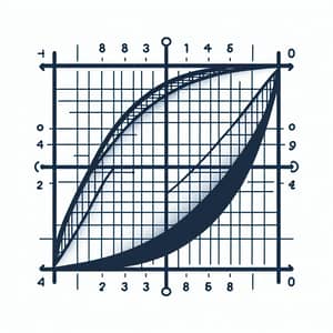 Mathematical Parabola on Grid-like Background with Numbered Axes