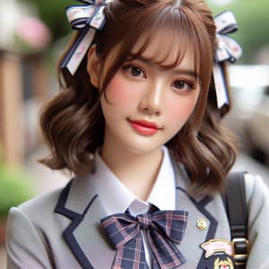 Traditional School Uniform: High School Girl Photo