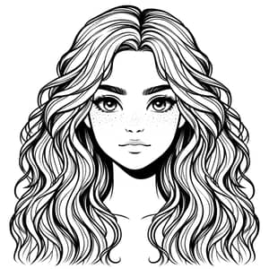 Captivating Girl with Long Wavy Hair | Strength & Determination