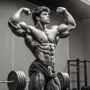 Massive Young Male Bodybuilder: Strength Unleashed