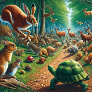 The Tortoise and the Hare: A Race in the Enchanted Forest