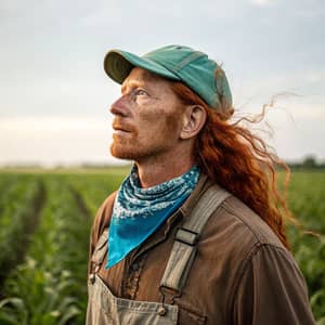 Mulatto Farmer with Red Hair and Bandana