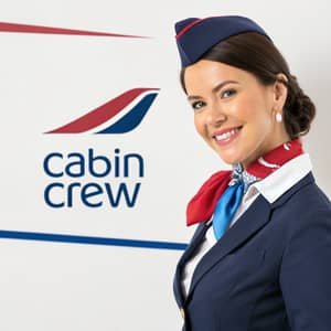 Female Cabin Crew Sign - Crew Safety & Guidance