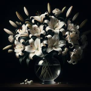 Elegant White Lilies - Impressionism Still Life